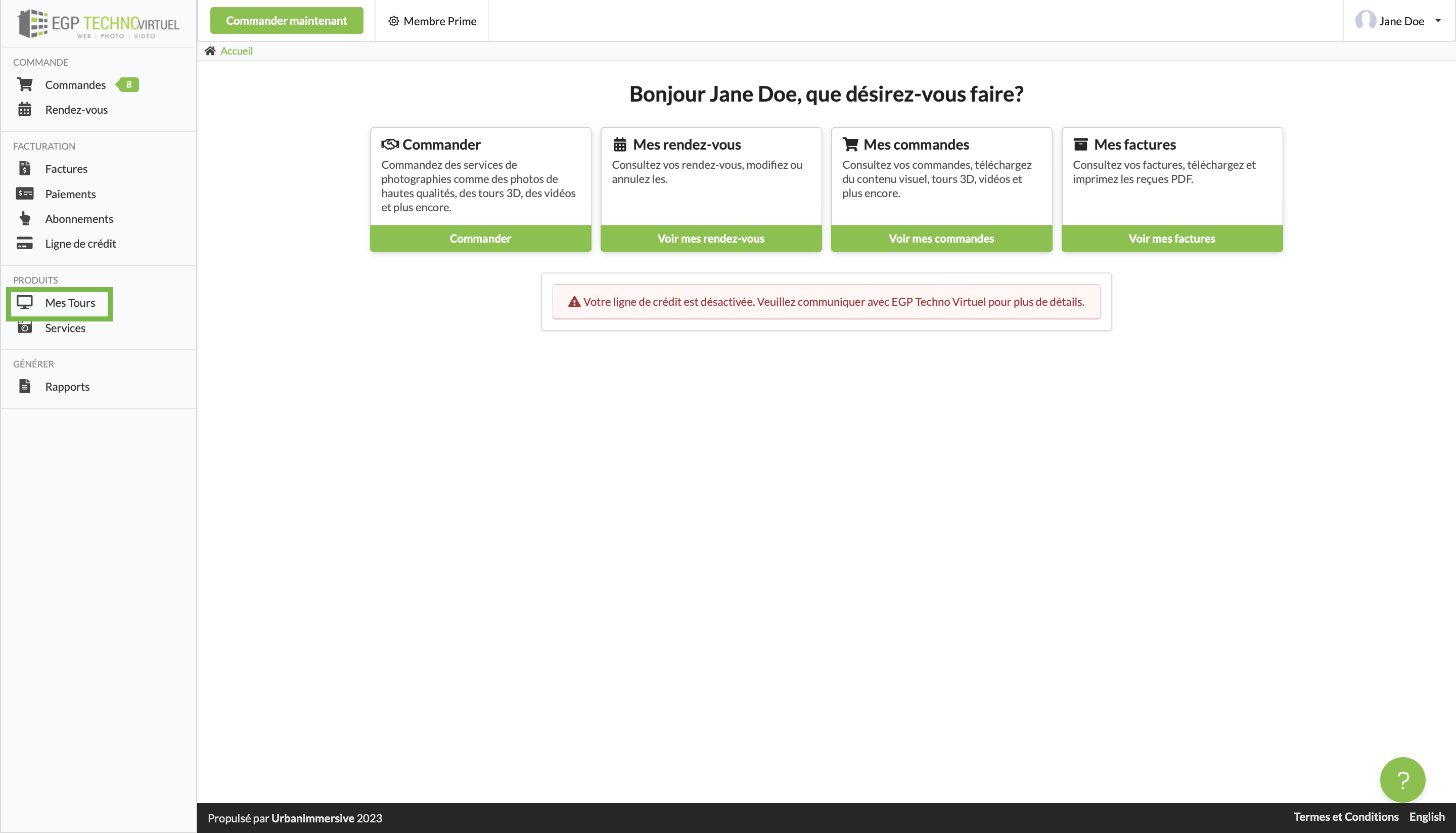 Accéder aux visites