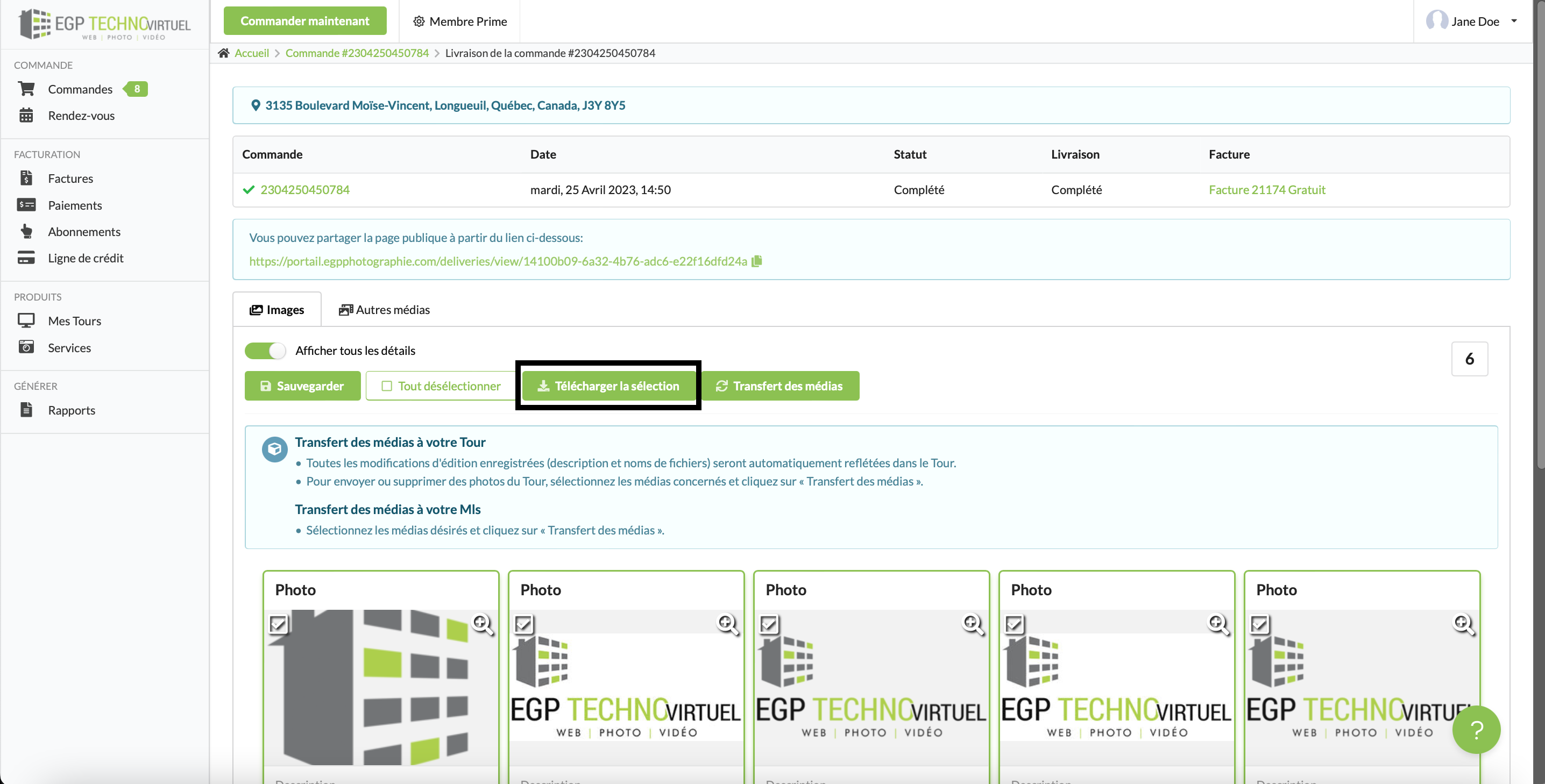 Télécharger la sélection